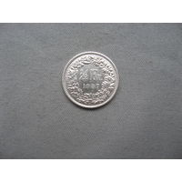 Швейцария 1/2 франка  1957 год  от 1 рубля без минимальной цены