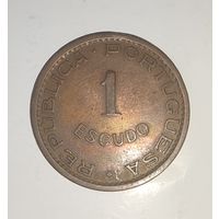 Мозамбик 1 эскудо 1969, радужная патина
