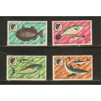 Вознесения Остров(Аскенсион)-1968(Мих.118-121) , **   ,  Морская  Фауна ,Рыбы(полная серия)