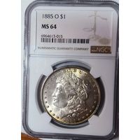 С рубля! Доллар Морган MS 64 NGC в чудесной патине