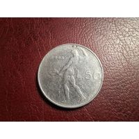 Италия 50 лир 1955