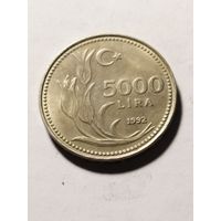 Турция 5000 лир 1992