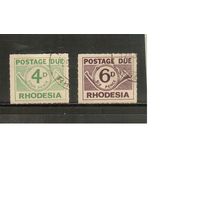 Родезия-1965,(Мих.3-4) гаш. ,  Английские Колонии, Служебные марки