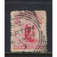 GB Доминион Новая Зеландия 1909 Универсальный почтовый тариф Аллегория Коммерция Стандарт #121