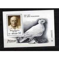 Марки СССР 1981 год. 5242.  Пабло Пикассо. 100 лет со дня рождения. Блок