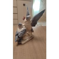 Статуэтка Пара голубей фаянс роспись Hertwig Германия,200 лотов с 1 рубля!!!