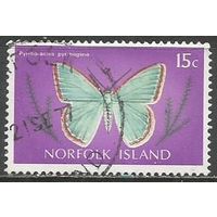 Норфолк. Бабочка Пяденица. 1976г. Mi#190.