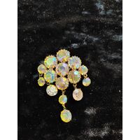 Брошь Чехословакия СССР с подвесками