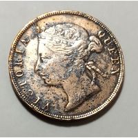 Редкость! Британский Гондурас 1 цент 1885 года. Тираж 72.000!