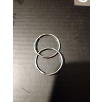 Серьги колечки серебряные