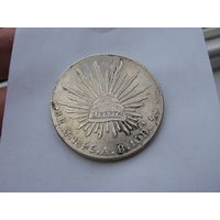8 реалов 1894 Мексика штемпельный блеск