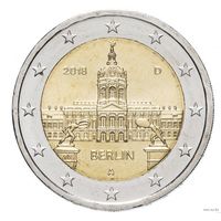 2 евро 2018 Германия Берлин дворы A G F D J UNC из ролла на выбор