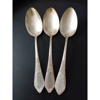 Ложка столовая 3 шт. Norblin i S-ka Варшава бронза покрытая серебром, после 1915 г.