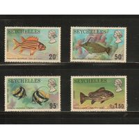 Сейшеллы-1974(Мих.318-321) , **   ,  Морская фауна, Рыбы, (полная серия)