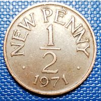 Гернси 1/2 нового пенни 1971 г.