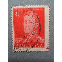 Аргентина. Генерал Сан Мартин. 1954г. гашеная