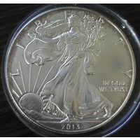 США 1 доллар, 2013 года. Американский серебряный орёл. Унция. UNC