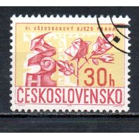 VI Общереспубликанский съезд Чехословацких профсоюзов Чехословакия 1967 год серия из 1 марки