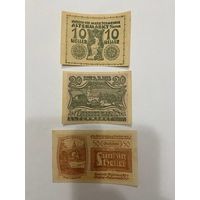 Нотгельды 10-20-50 геллеров 1920 год. Альтенмаркт. Австрия - 2201