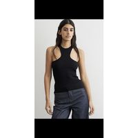 Новый трикотажный топ с увеличенным вырезом Lime, S