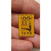 Значок знак Олимпийские Игры Мюнхен 1972 Гимнастика Стекло,200 лотов с 1 рубля!!!