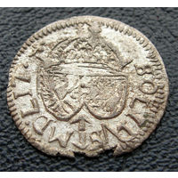 Шеляг 1615, Сигизмунд III Ваза, Вильно. Остатки штемпельного блеска, коллекционное состояние. Старт с 1 рубля!