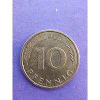 Германия ФРГ 10 пфеннигов 1988 J