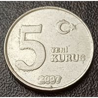 Турция 5 новых курушей, 2007     ( 1-1-1 )