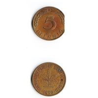 5 пфеннигов Германия 1950 года(J)