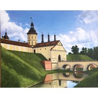 Картина маслом "Замок в Несвиже"