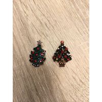 2 броши елочки