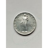 10 лир Ватикан 1951 год