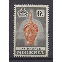 Нигерия / NIGERIA  1953** Бронзовая маска Артефакты (Mi 78)