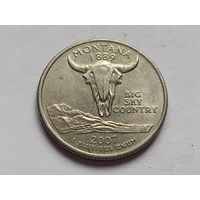 25 центов 2007 г. D США Монтана квотер.