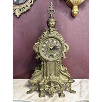 Старинные механические часы, бронза, полностью обслужены, Европа, много лотов с рубля