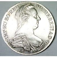 РАСПРОДАЖА!!! - АВСТРИЯ 1 талер 1780 год "МАРИЯ ТЕРЕЗИЯ" серебро - aUNC! - ШТЕМПЕЛЬНЫЙ БЛЕСК!