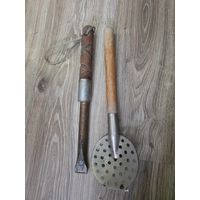 Для зимней рыбалки на жерлицы пешня  шумовка