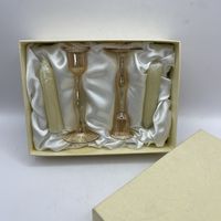 Подсвечники из муранского стекла со свечами. Италия. Арт 3302