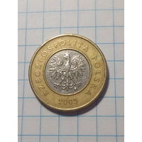 2 злотых Польша 2005 год