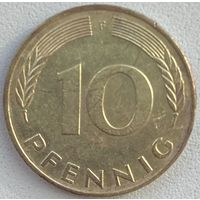Германия 10 пфеннигов 1990 г. F