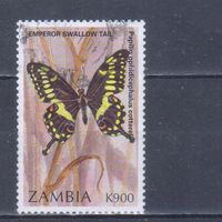 [388] Замбия 1997. Фауна.Бабочка. Концовка серии.Гашеная марка.