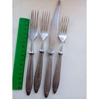 Вилки и нож. СБ КЗ 1961 з-д им.Куйбышева 4 шт. ЗА ВСЕ