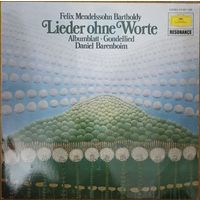 Mendelssohn, Daniel Barenboim – Albumblatt Op. 117, Gondellied (1837) Lieder Ohne Worte