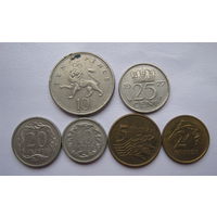 6 монет Европы / Нидерланды,Великобритания ,Польша /.