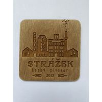 Подставка под пиво пивоварни "Strazek" из дерева /Россия/ No 5