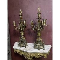 Пара роскошных бронзовых канделябров, Европа, очень красивое литье, много лотов с рубля