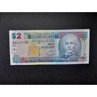 2 доллара 2007 года. Барбадос. UNC.  Распродажа.