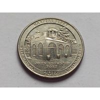 США 25 центов 2016 г. Национальный исторический парк Харперс Ферри. D