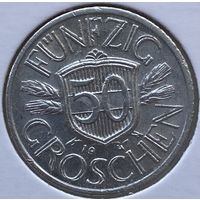 Австрия 50 грошей 1947 г. В холдере
