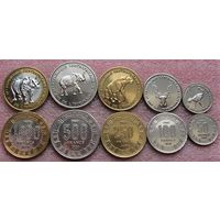 Центральная Африка. Набор 5 монет 50, 100, 250, 500, 1000 франков 2020 год "60 лет Независимости"